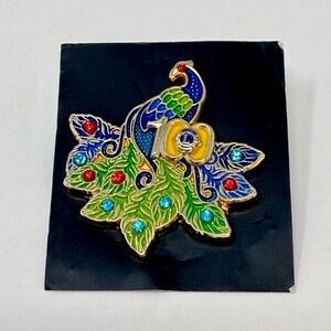 Lions Club Peacock Pinback Lapel Pin Yunnan China 2017-2018 100 year Collectible